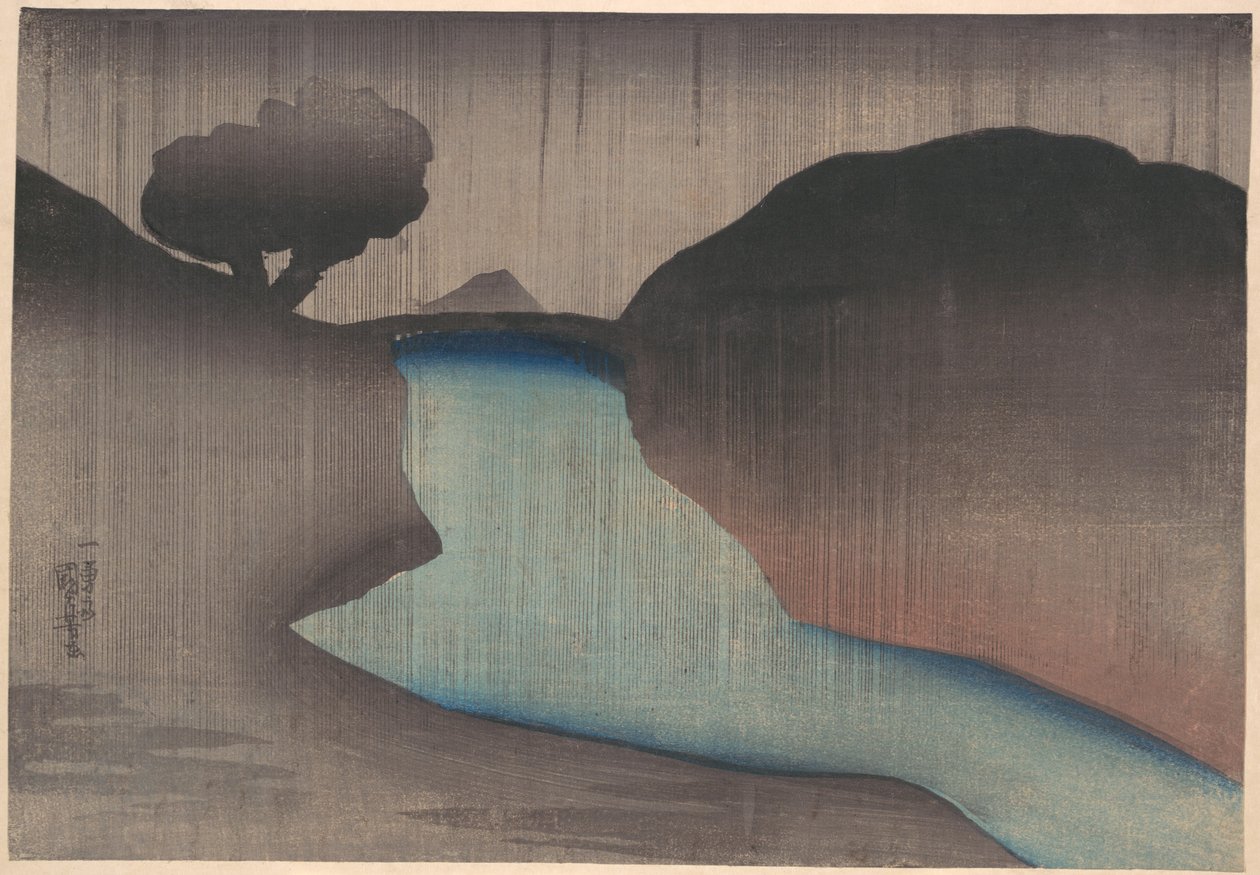 Ochanomizu im Regen von Utagawa Kuniyoshi