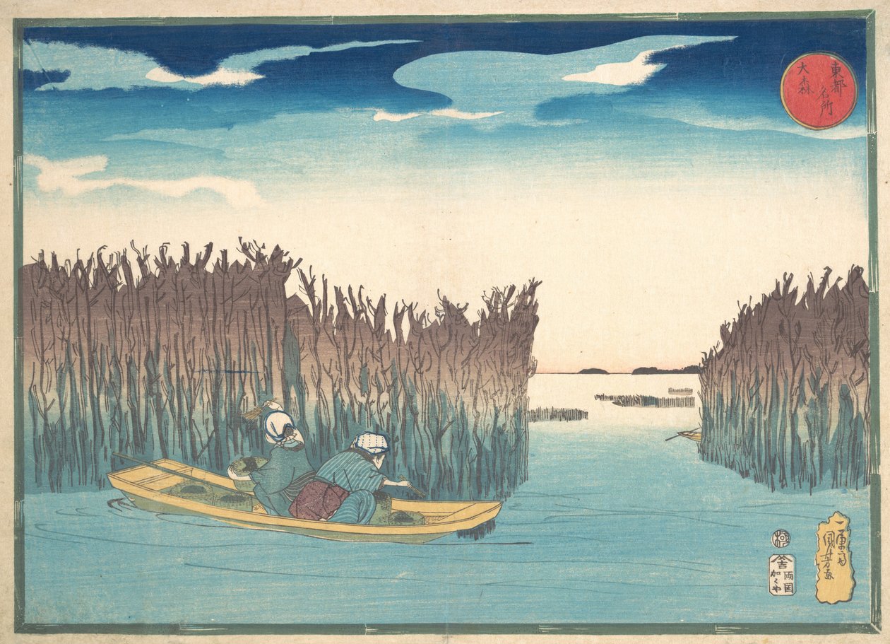 Seetangsammler in Omori von Utagawa Kuniyoshi