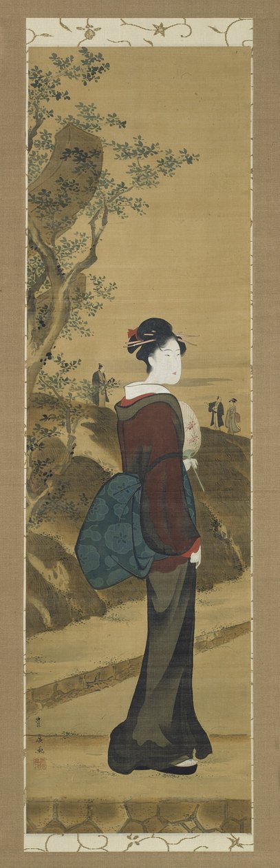Schönheit am Mimeguri-Schrein von Utagawa Toyohiro