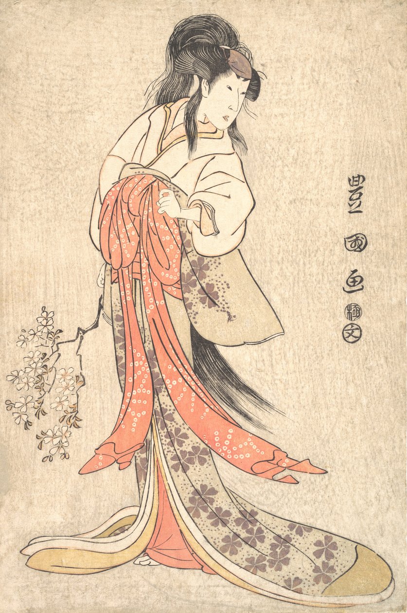 Kabuki-Schauspieler Segawa Kikunojo III in einer verrückten Frauenrolle, 1798 Kansei 9 von Utagawa Toyokuni I
