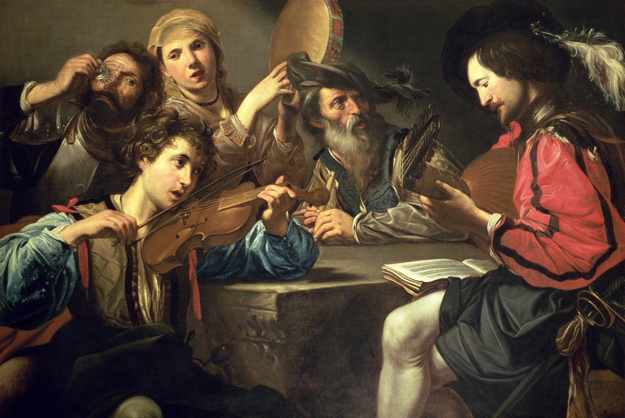 Musikalisches Treffen von Valentin de Boulogne