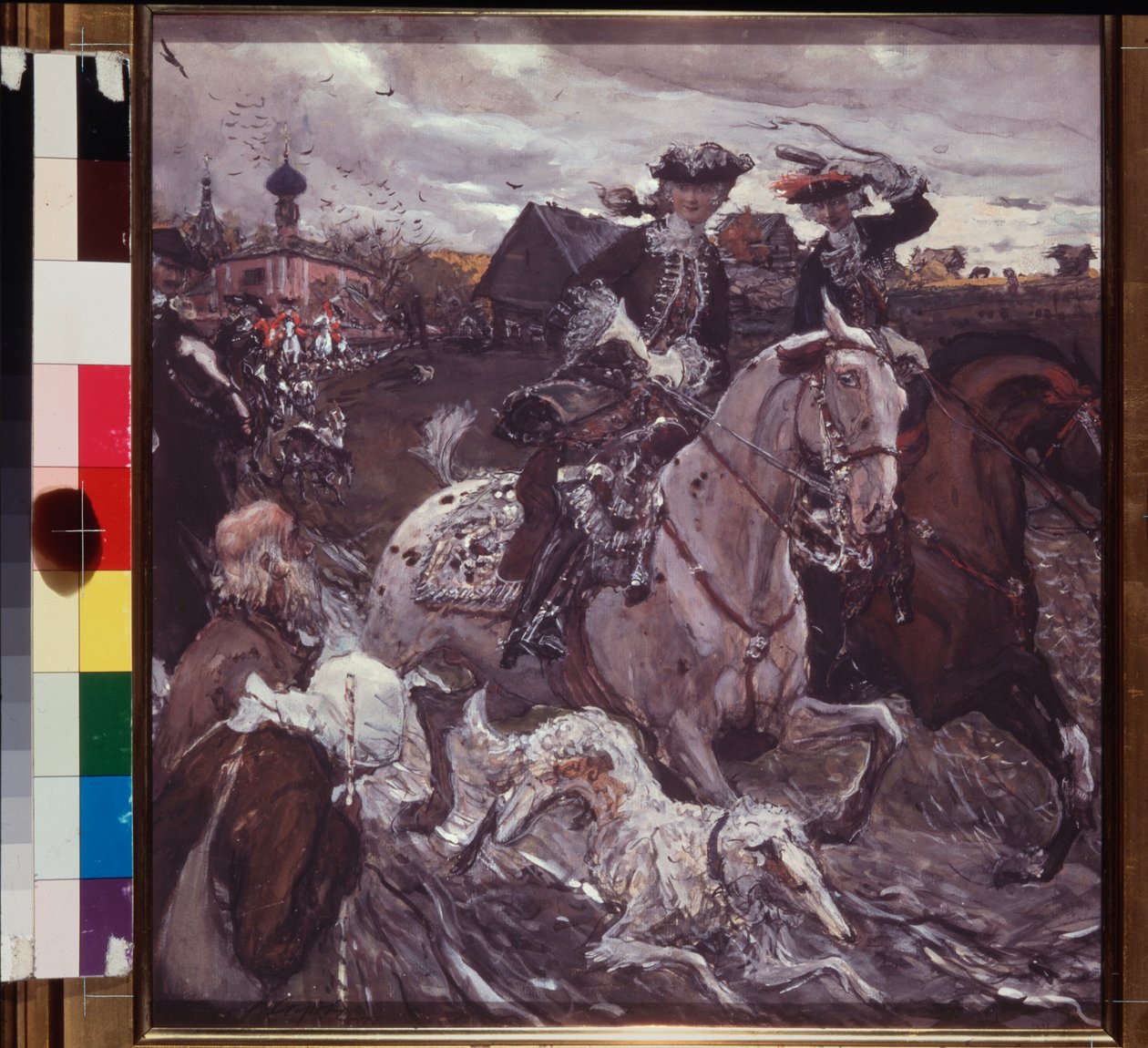 Der Ritt von Zar Peter II. und Prinzessin Elisabeth von Valentin Aleksandrovich Serov