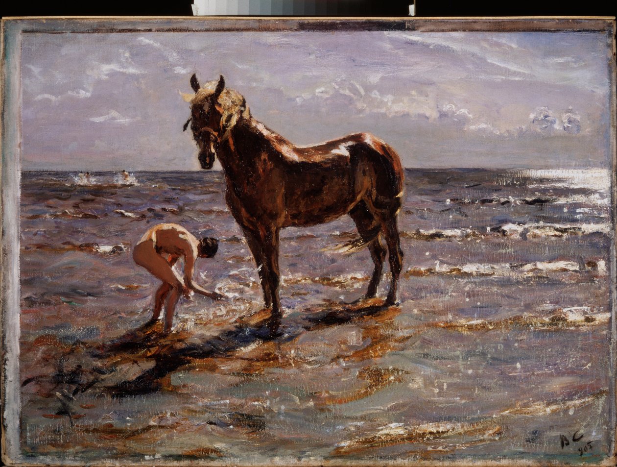 Das Pferdebad von Valentin Aleksandrovich Serov