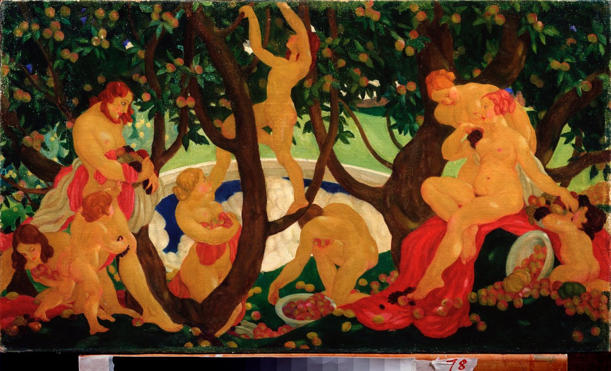 Apfelernte von Valentin Alexandrovich Yakovlev