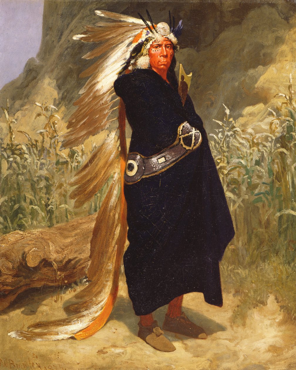 Porträt eines Indianerhäuptlings, 1875 von Valentine Walter Lewis Bromley