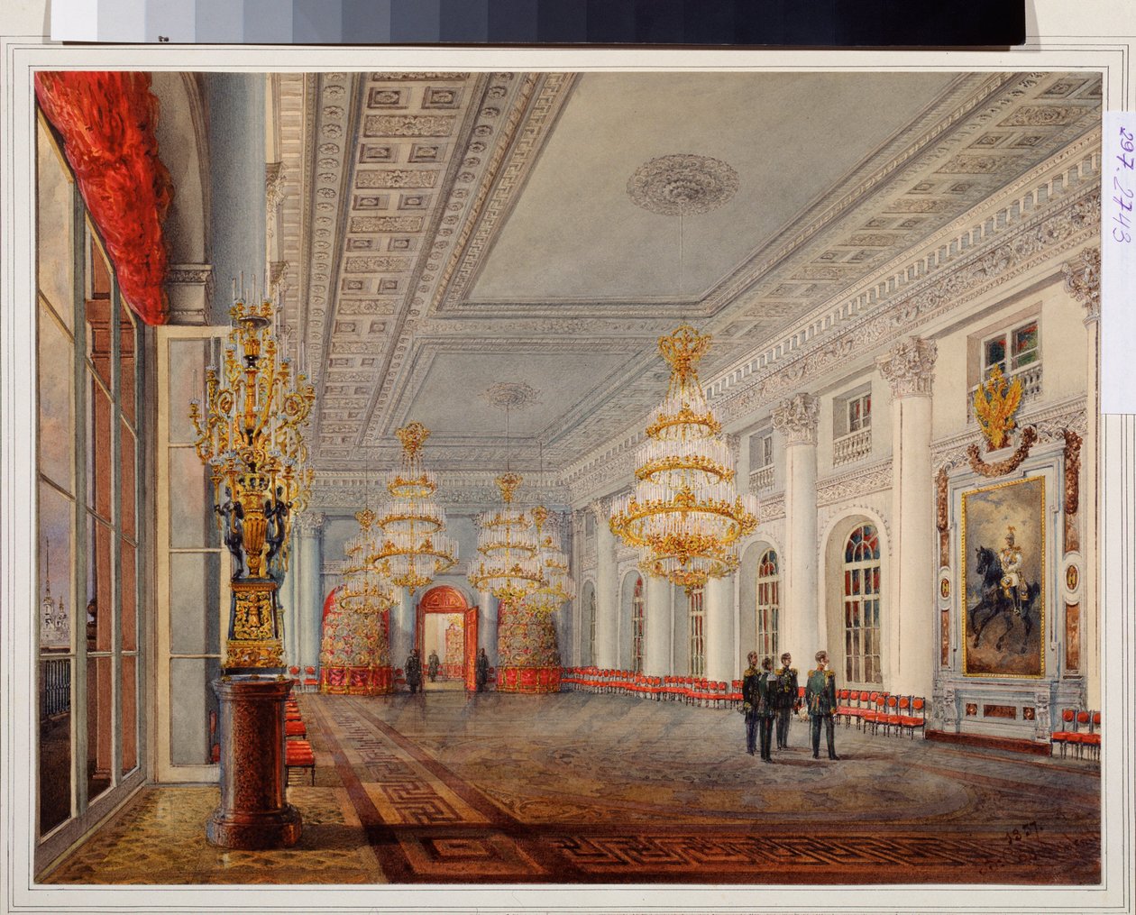 Die große Halle (oder die Nikolaushalle) des Winterpalastes in Sankt Petersburg von Vasili Semenovich Sadovnikov