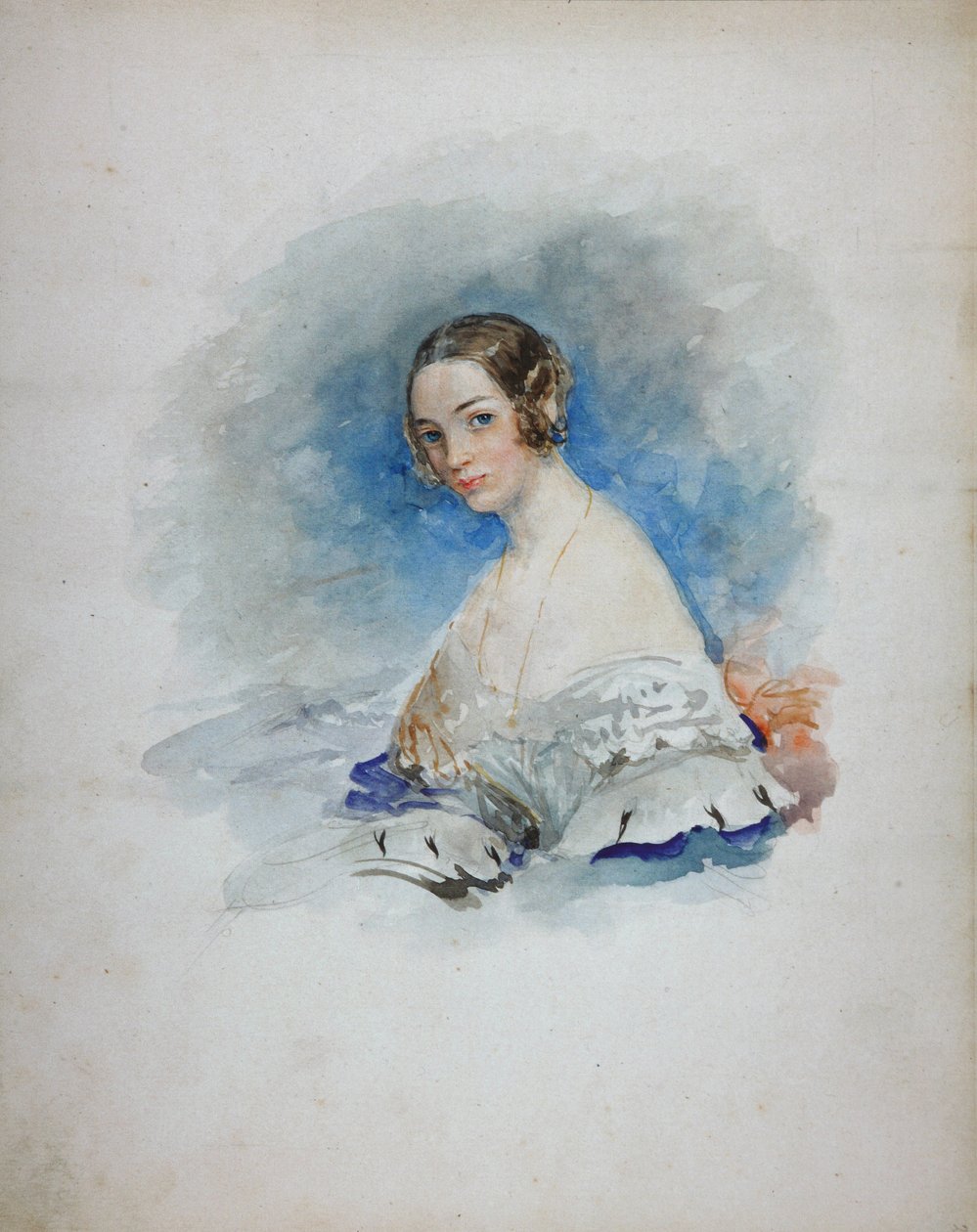 Porträt von Prinzessin Maria Ivanovna Kochubey, geb. Baryatinskaya 1818-1843, 1846 von Vasili Semenovich Sadovnikov