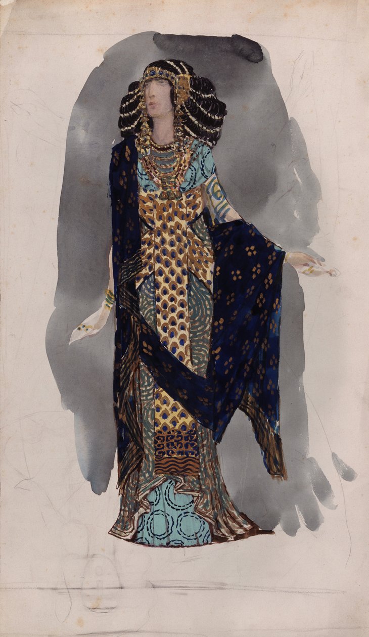 Kostümentwurf aus der Serie Orientalische Tänzer, 1900er Jahre von Vasili Vasilyevich Vladimirov
