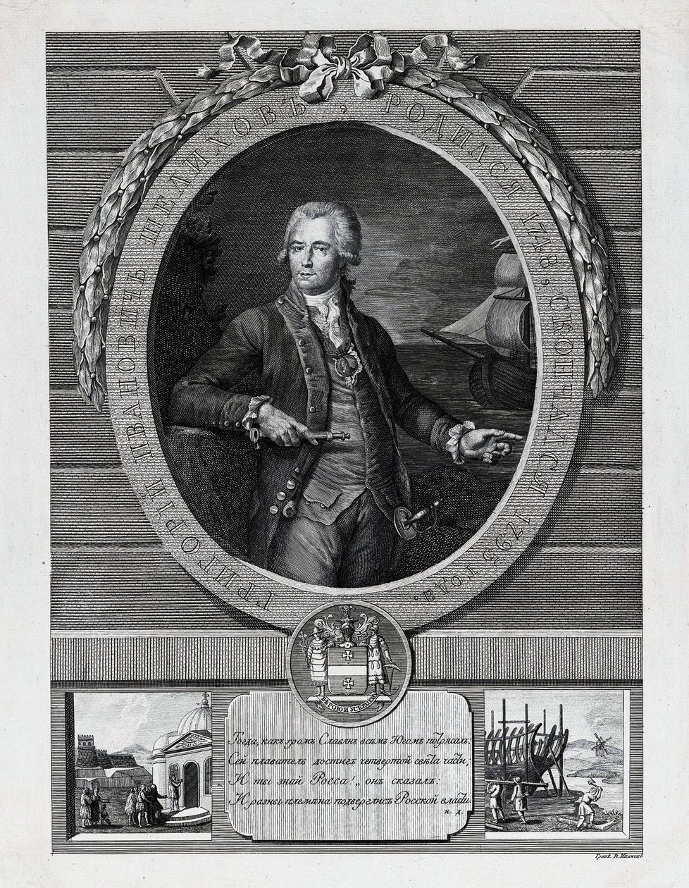 Grigory Ivanovich Shelikhov 1747-1795, spätes 18. Jahrhundert von Vasily Ivanovich Ivanov