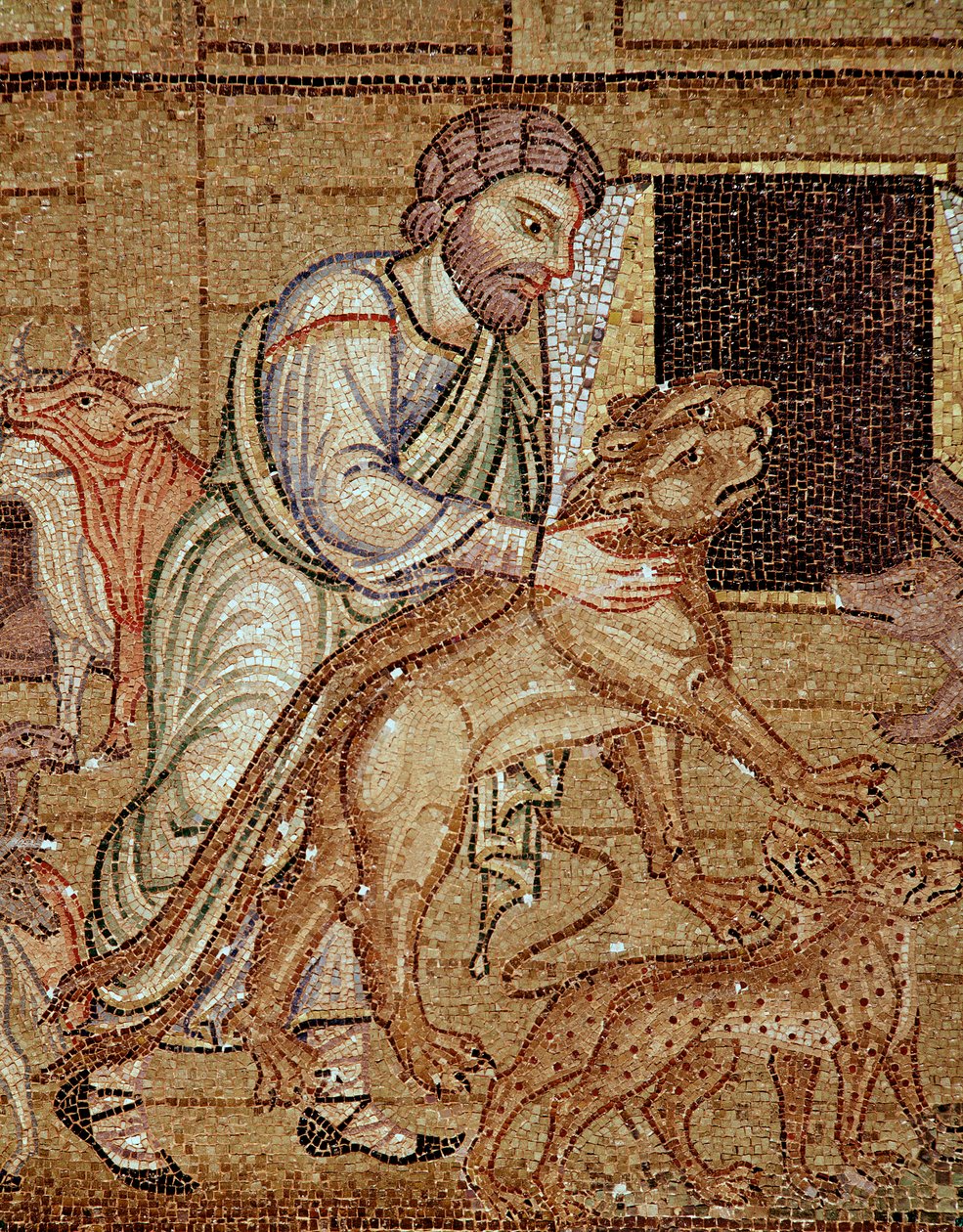 Das Leben Noahs, die Arche (Mosaikdetail) von Veneto Byzantine School
