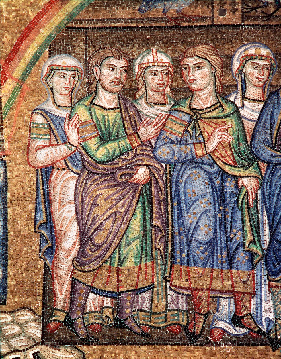 Das Leben Noahs, die Söhne Noahs (Mosaikdetail) von Veneto Byzantine School