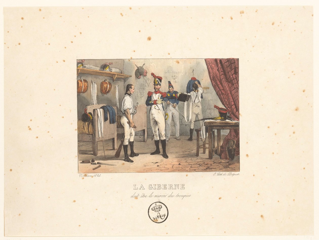 Offizier mit Patronentasche von Victor Adam