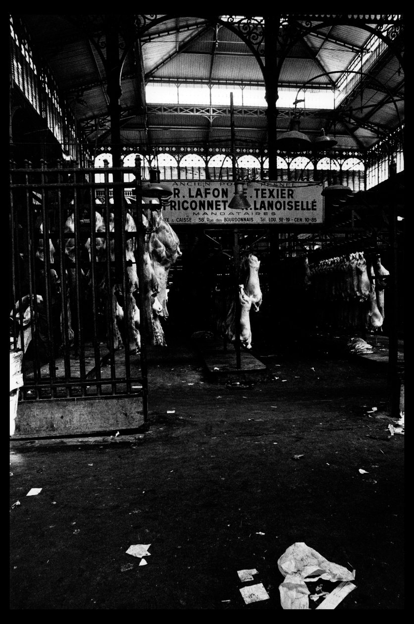 Les Halles de Paris kurz vor dem Abriss im August 1971 (s/w Foto) von Victor Baltard