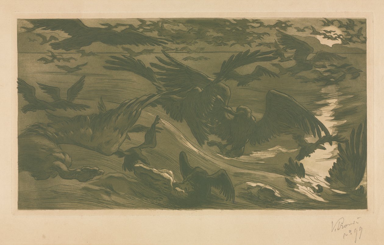 Raubvögel, 1893 von Victor Emile Prouve