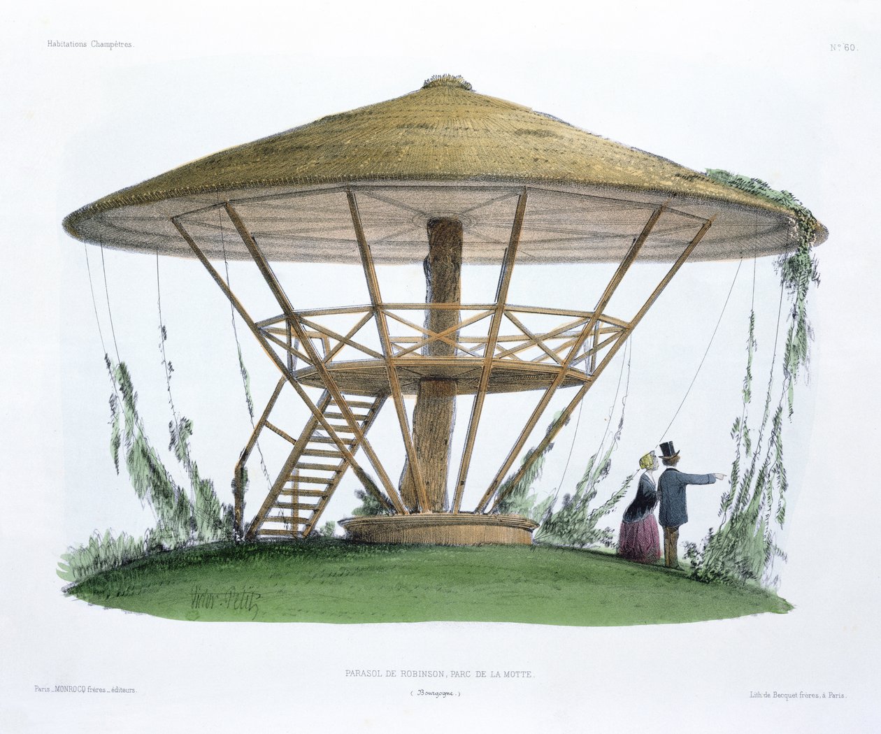 Robinsons Sonnenschirm, Parc de la Motte, Bourgogne, aus 