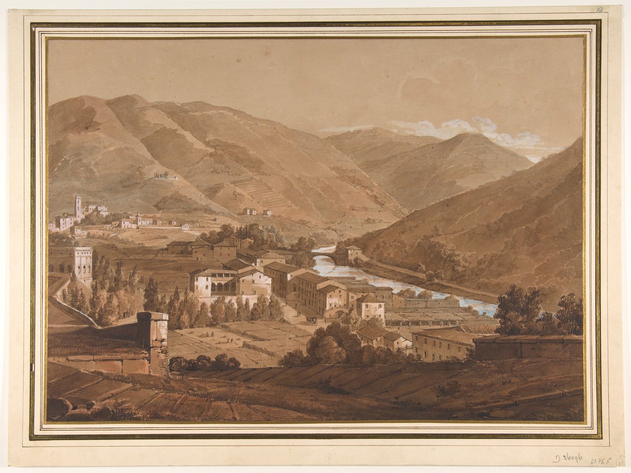 Stadt in einem alpinen Tal von Victor Jean Nicolle