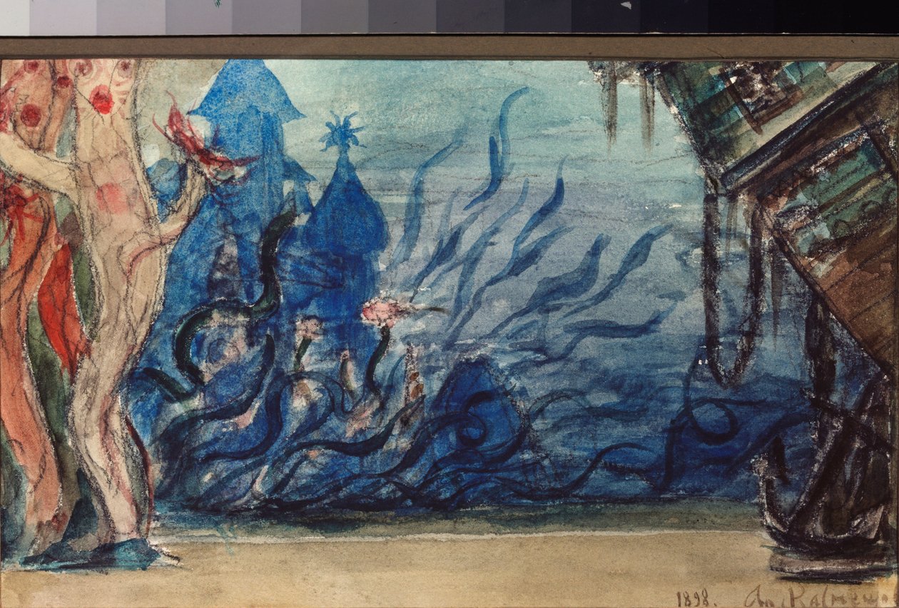 Bühnenbildentwurf für die Oper Sadko von N. Rimski-Korsakow von Victor Mikhailovich Vasnetsov