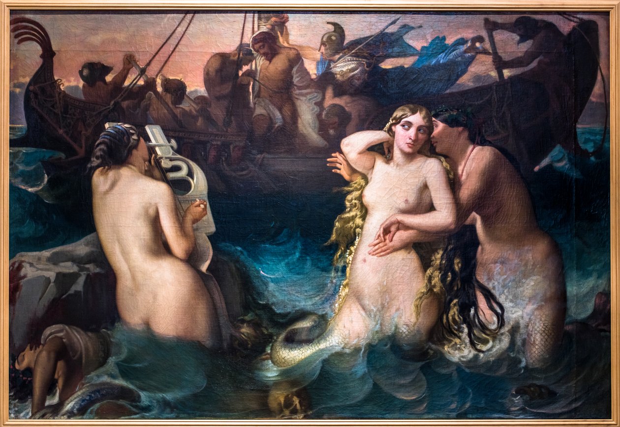 Odysseus und die Sirenen, vor 1848 von Victor Mottez