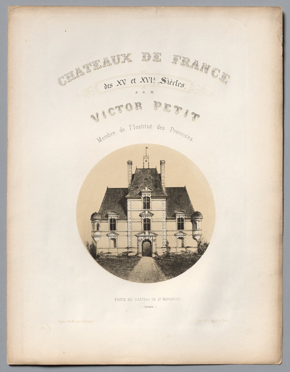 Frontispiz, Porte du Château de St Manvieux Calvados, 1860 von Victor Petit