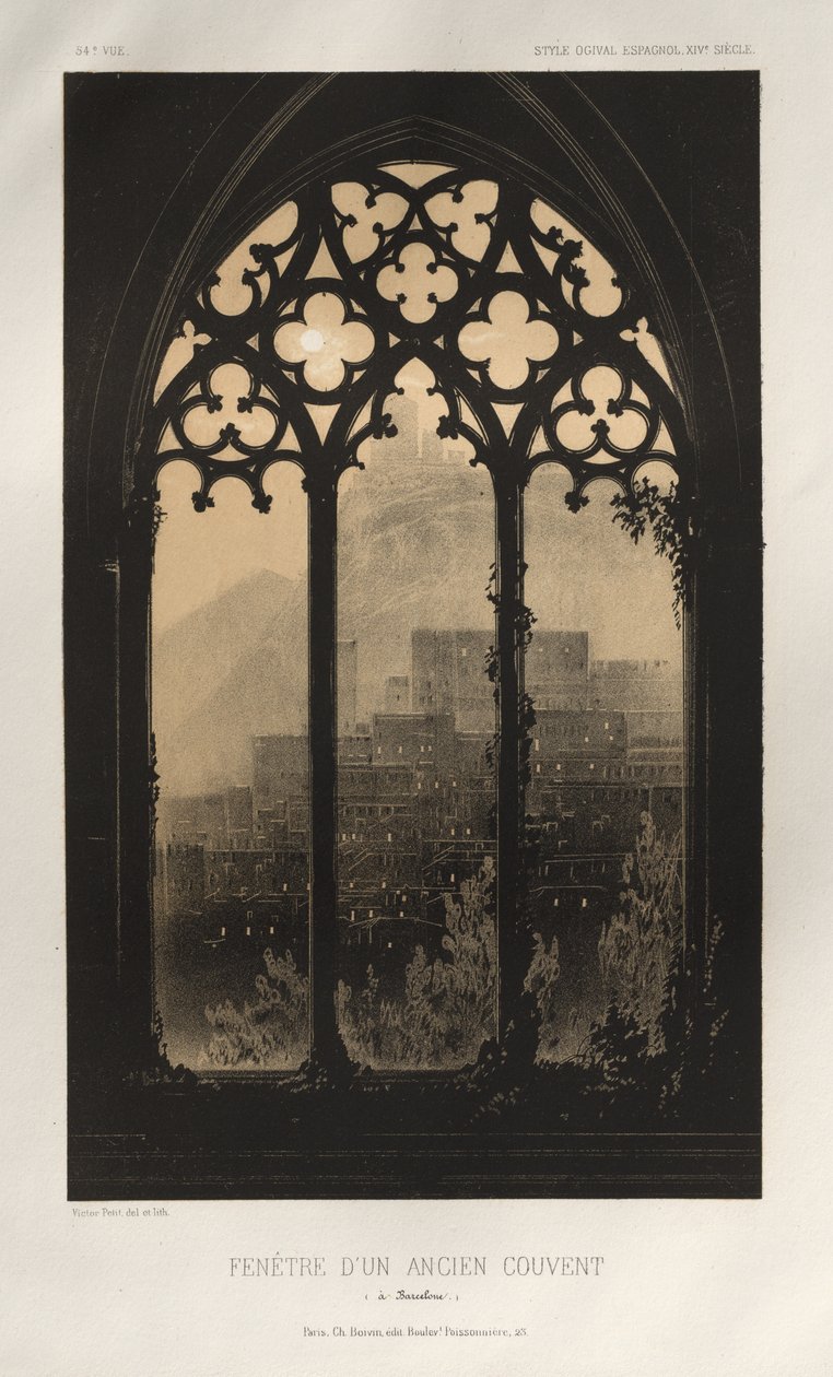 Fenster eines alten Klosters in Barcelona von Victor Petit