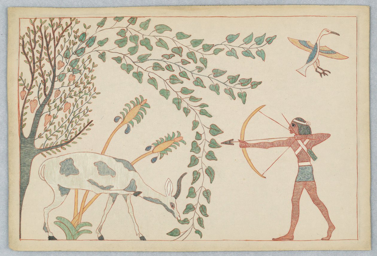 Der Hirsch und die Rebe, Illustration zu Äsops Fabeln von Victor Wilbour