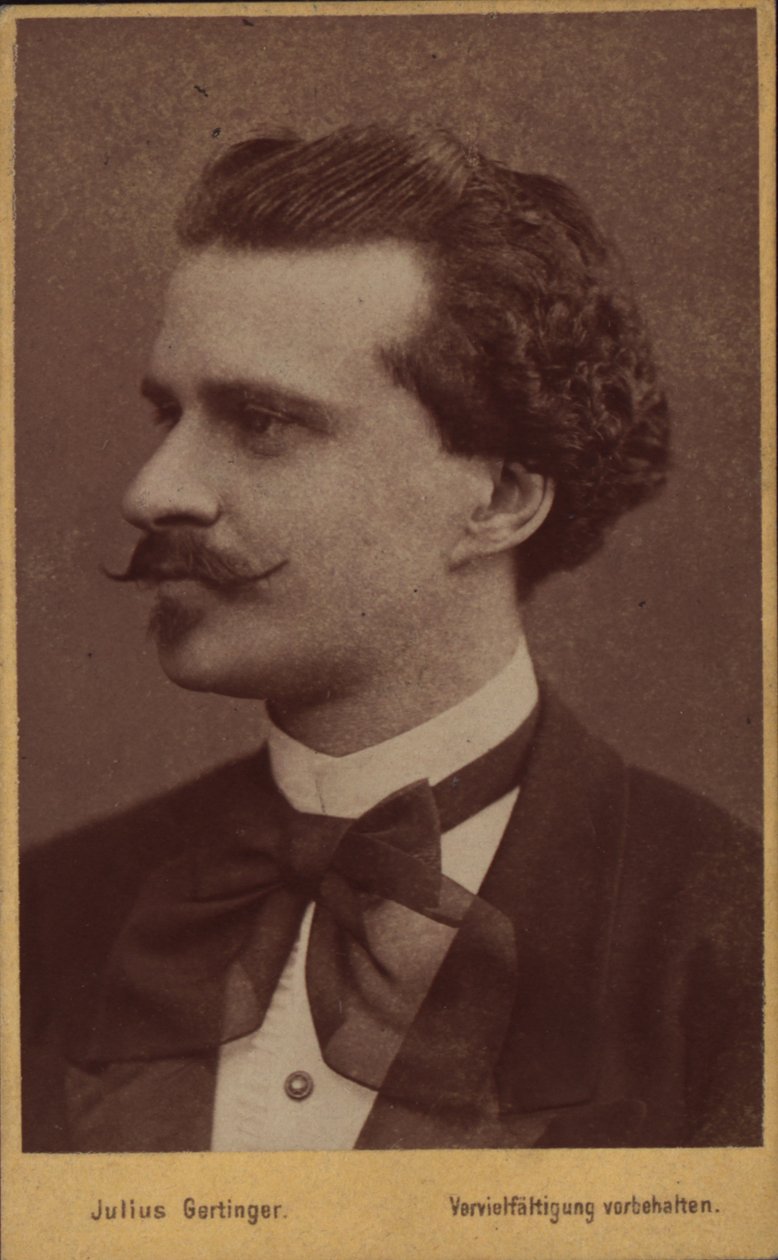 Porträt des Komponisten Eduard Strauss 1835-1916, 1874 von Vienna . Photo studio Julius Gertinger