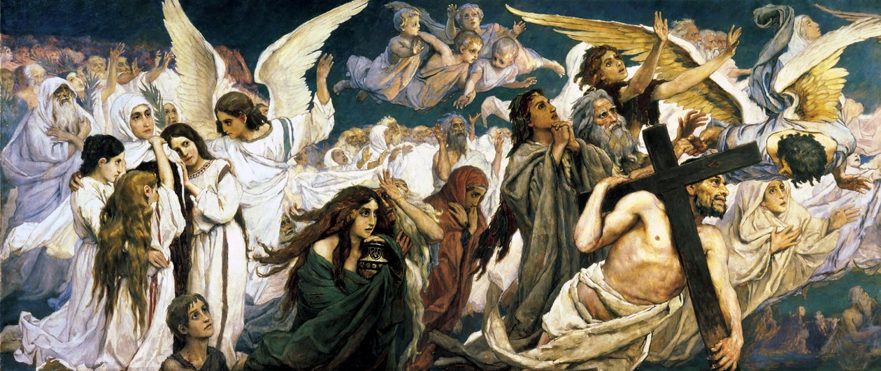 Vor dem Paradies, linker Teil von Viktor Mikhaylovich Vasnetsov