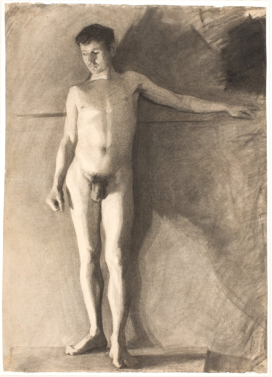 Stehendes männliches Modell von Vilhelm Hammershøi