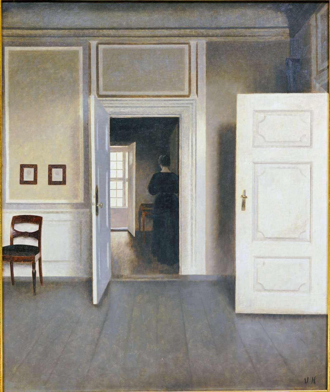 Frau in einem Innenraum, Strandgrade 30, 1901 von Vilhelm Hammershoi