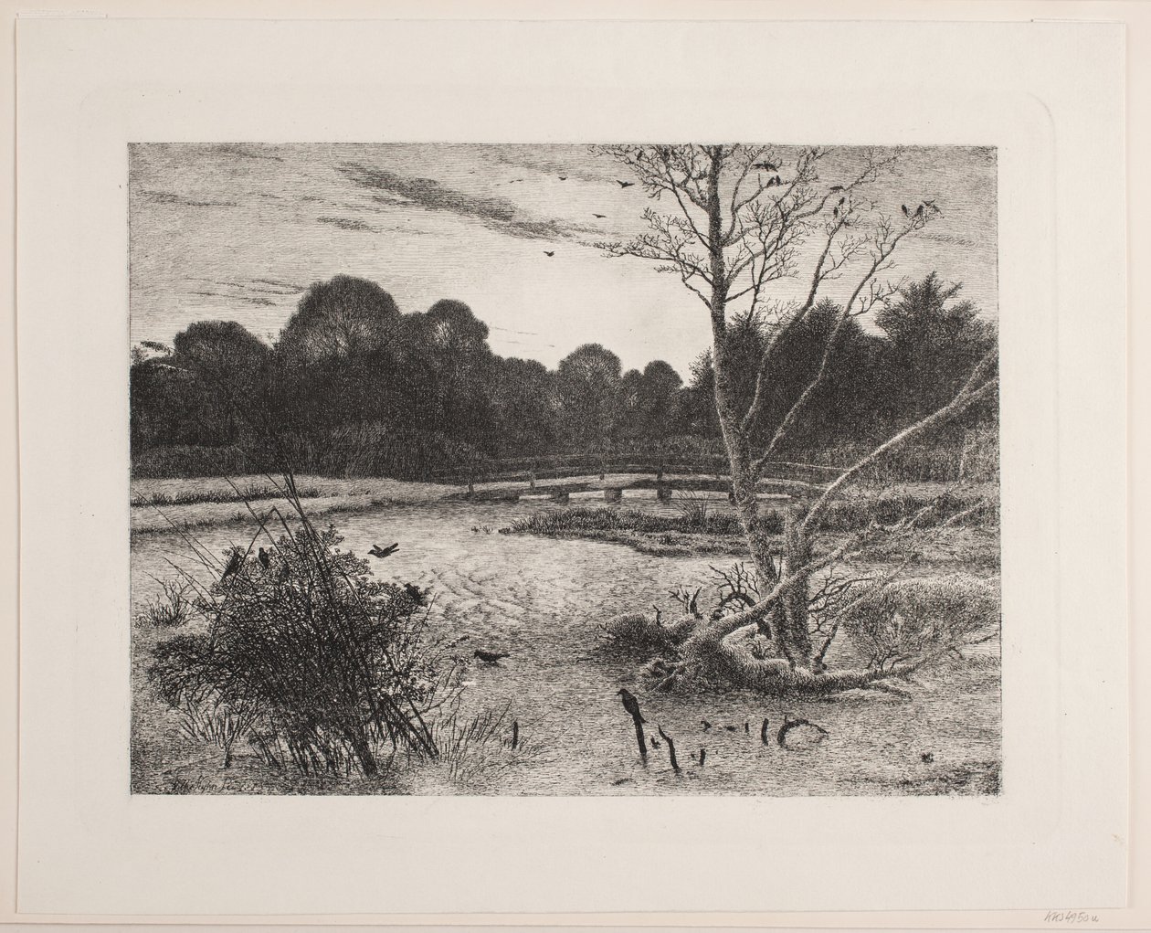 Sonnenuntergang im Wald von Vilhelm Kyhn
