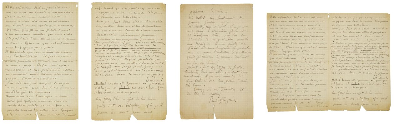 Brief von Vincent van Gogh und Paul Gauguin an Emile Bernard von Vincent van Gogh
