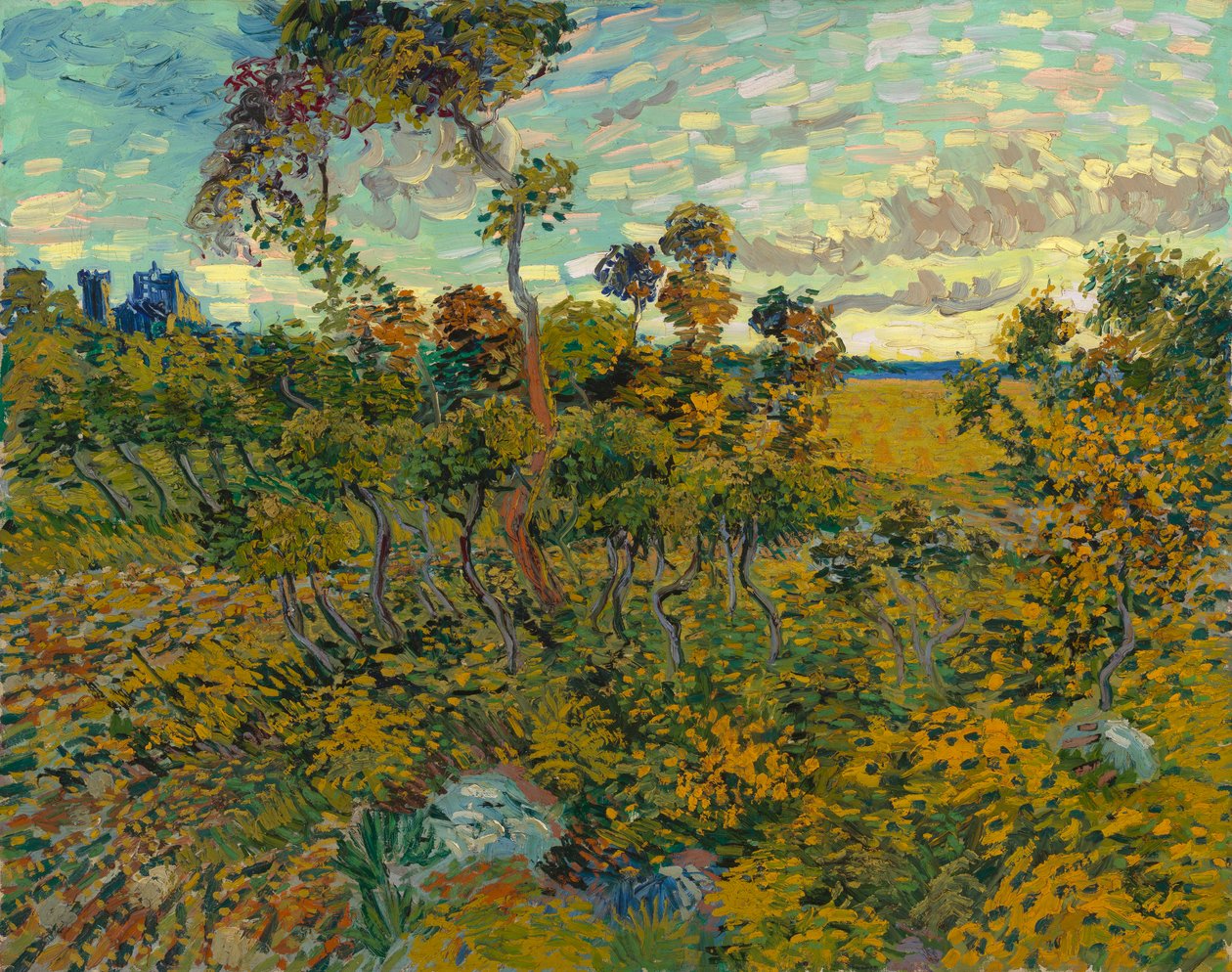 Sonnenuntergang bei Montmajour von Vincent van Gogh