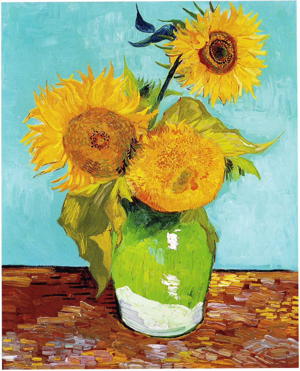Vincent Van Gogh - Vase Mit Sonnenblumen Leinwandbild Im