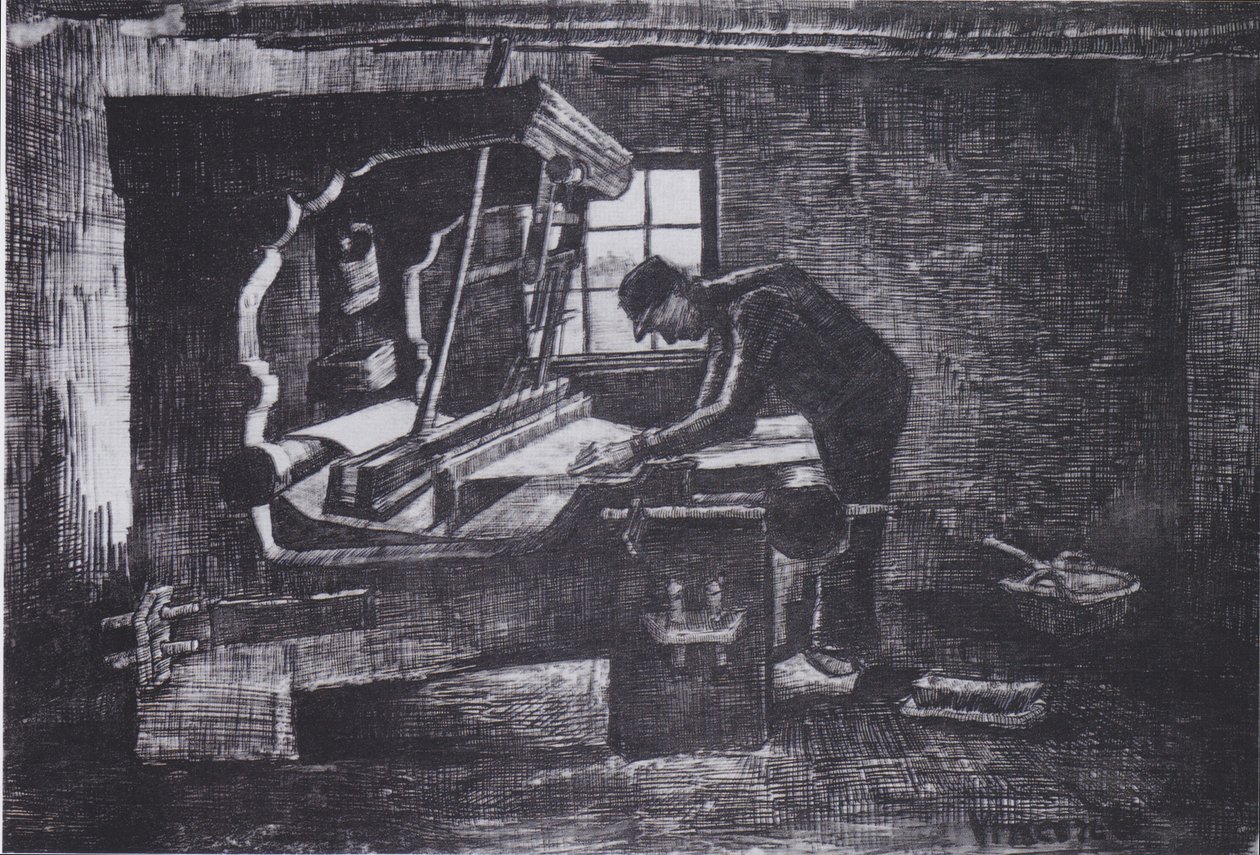 Weber am Webstuhl von Vincent van Gogh