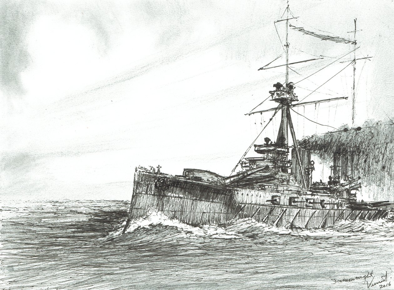 HMS Dreadnought auf See von Vincent Alexander Booth