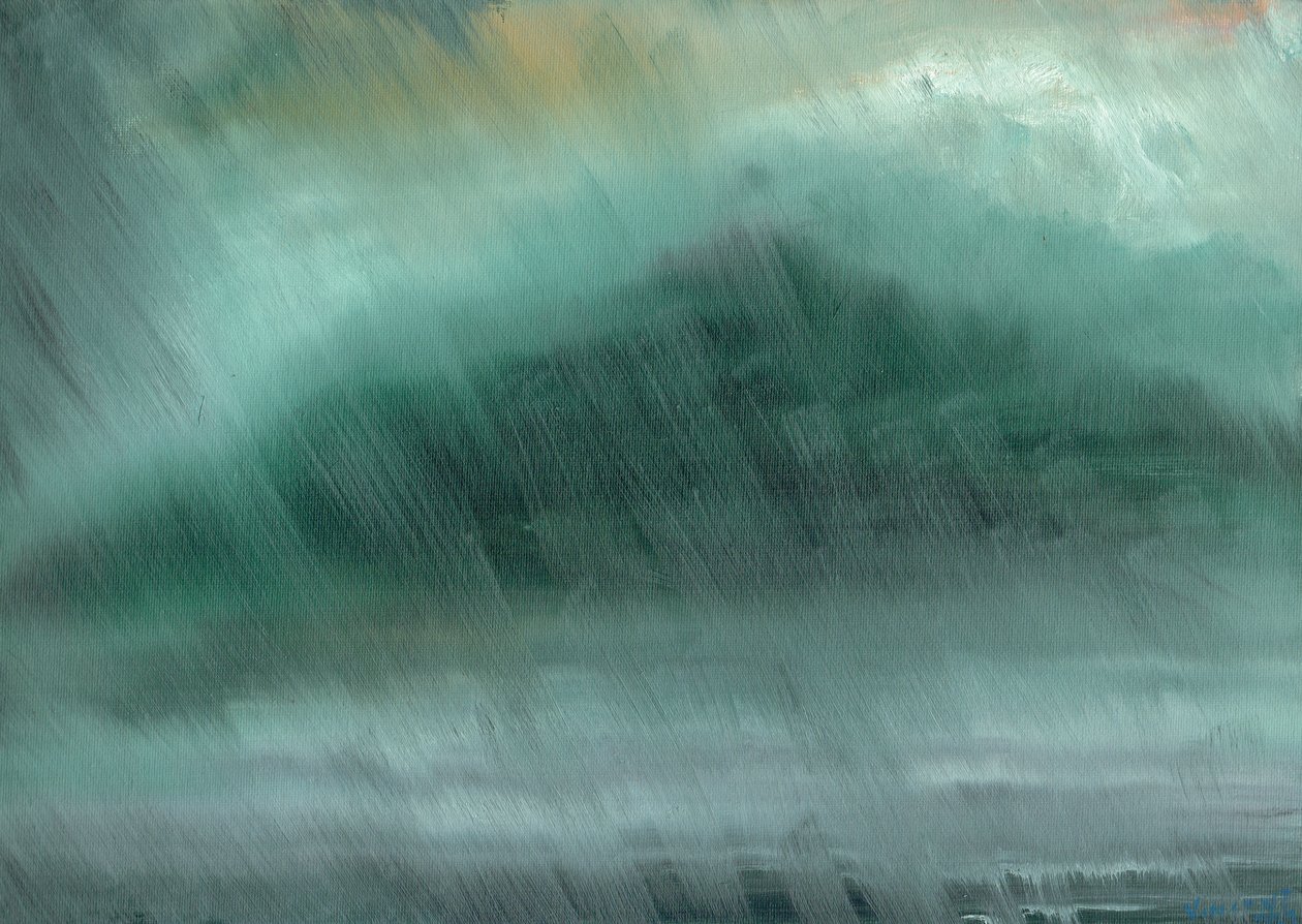 Berge im Regen, 2017 von Vincent Alexander Booth