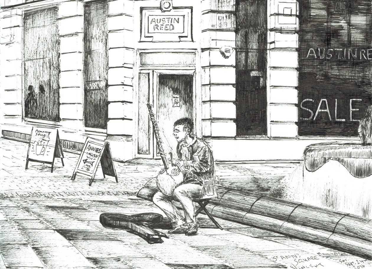 Musiker St. Anns Platz von Vincent Alexander Booth