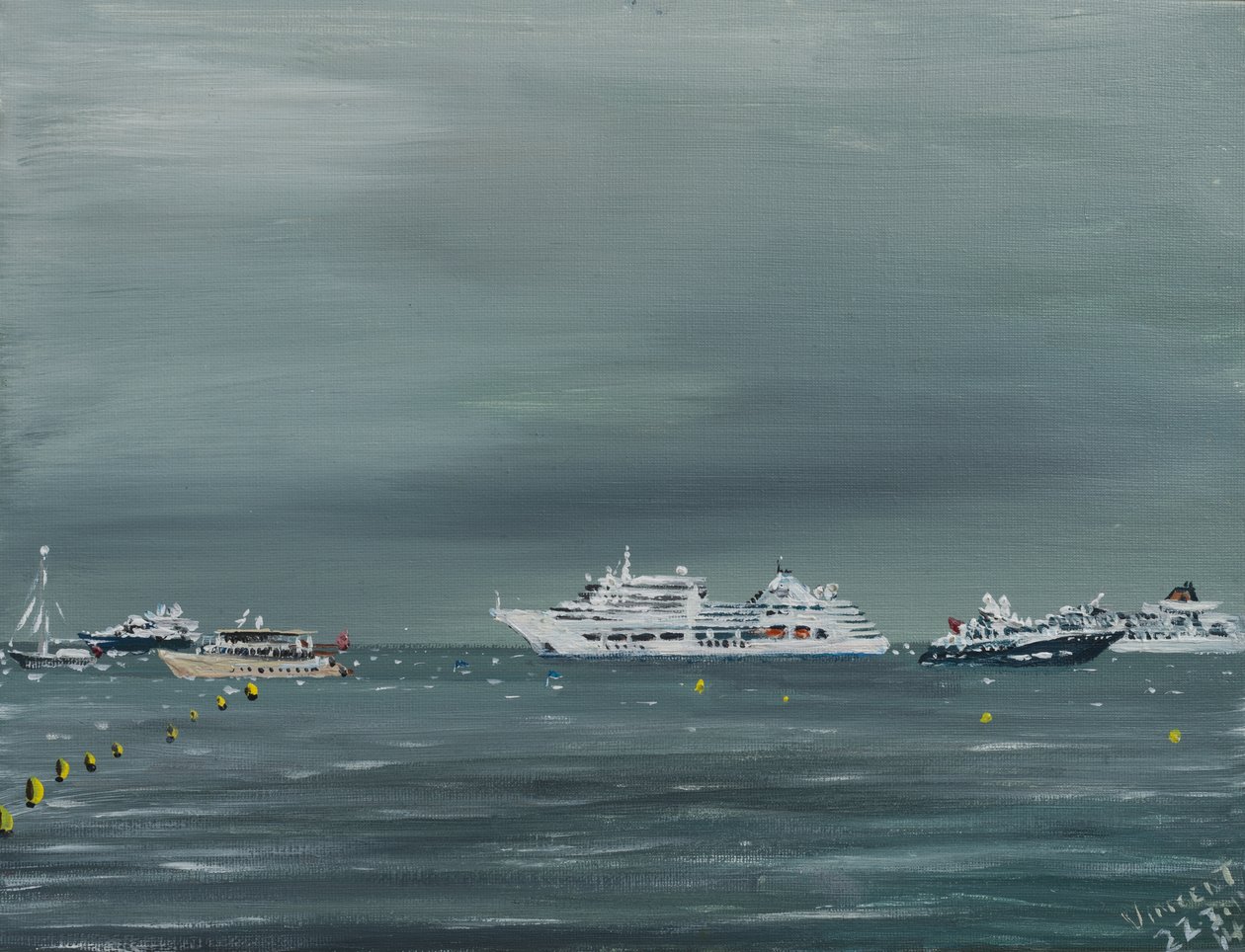 Schiffe und Boote in Cannes von Vincent Alexander Booth