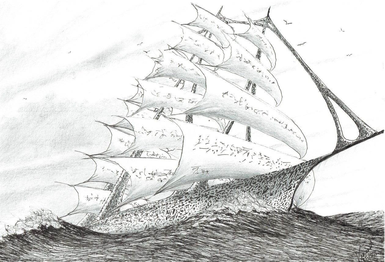 Sturmerschaffer Süd-Taranaki-Bucht von Vincent Alexander Booth