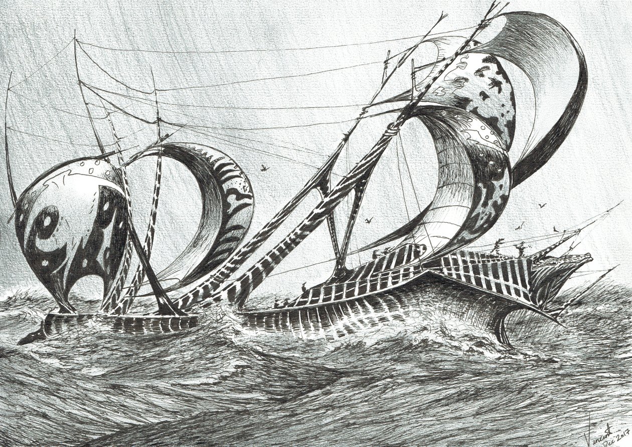 Sturmerschaffer Tyrrhenisches Meer von Vincent Alexander Booth