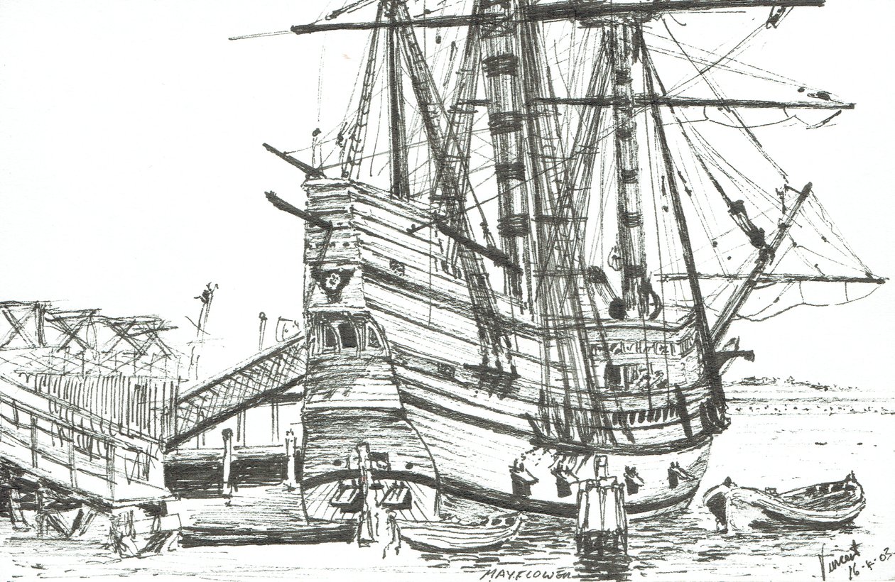 Die Mayflower, Plymouth, Massachusetts. 2003 von Vincent Alexander Booth