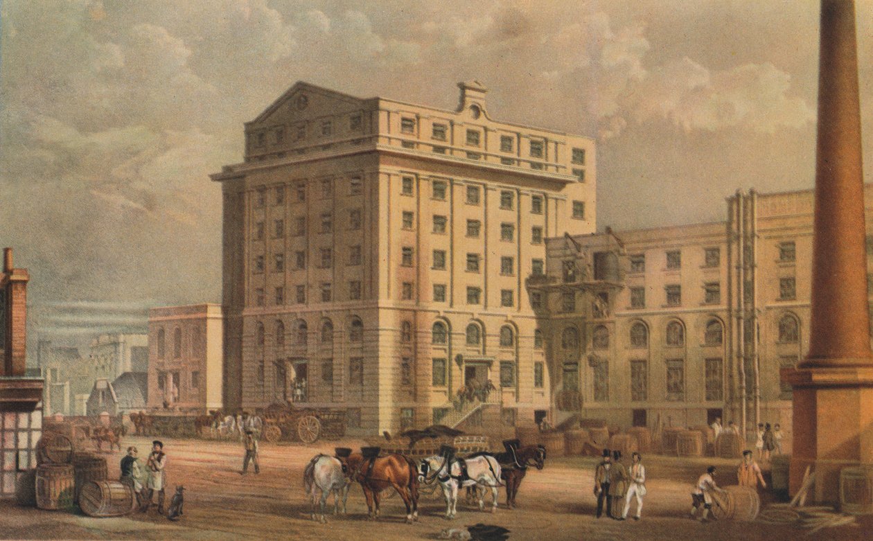 Zuckerraffinerie in der Leman Street, Stepney, London, 1851 von Vincent Brooks