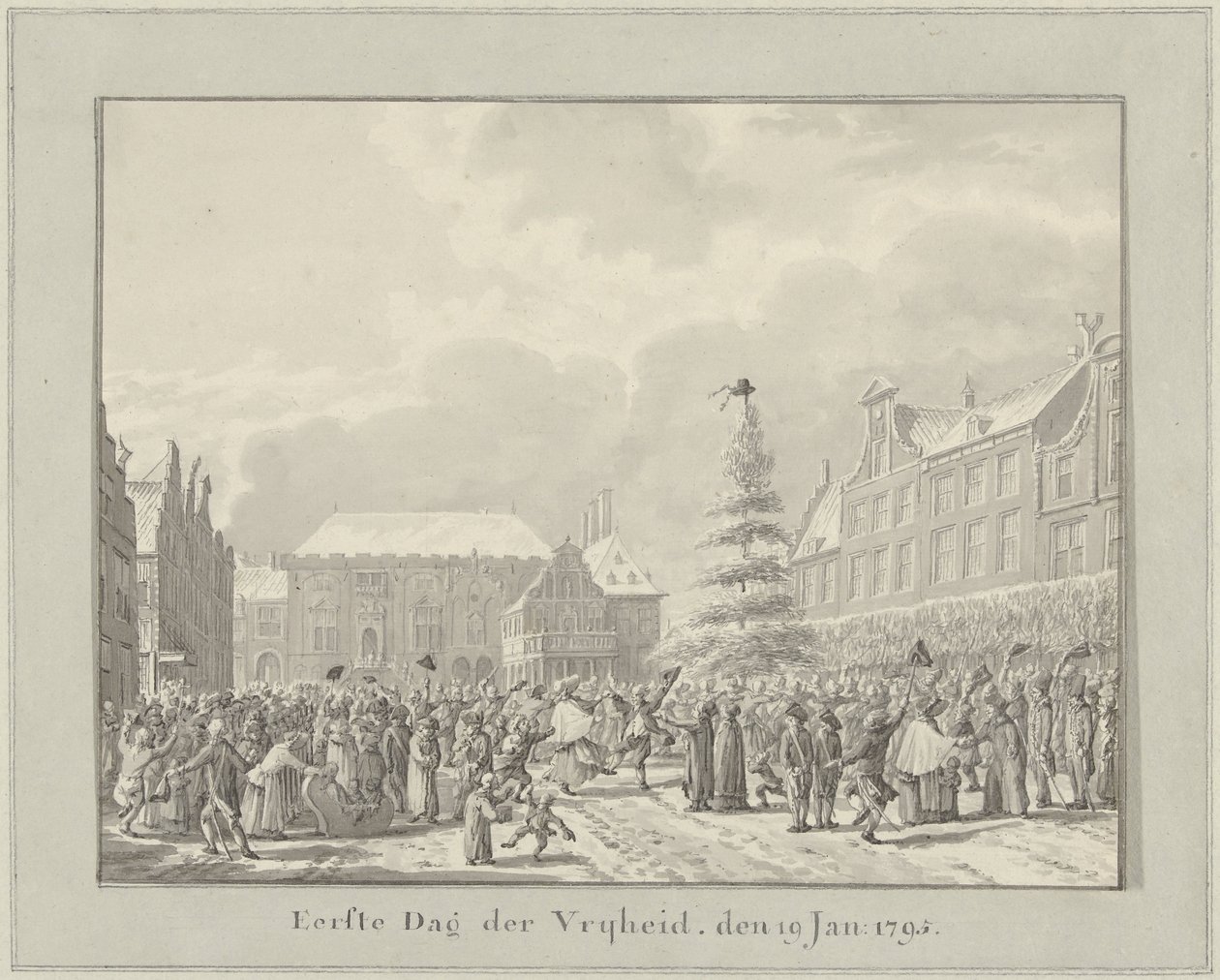 Revolution in Haarlem, 19. Januar 1795 von Vincent Jansz. van der Vinne
