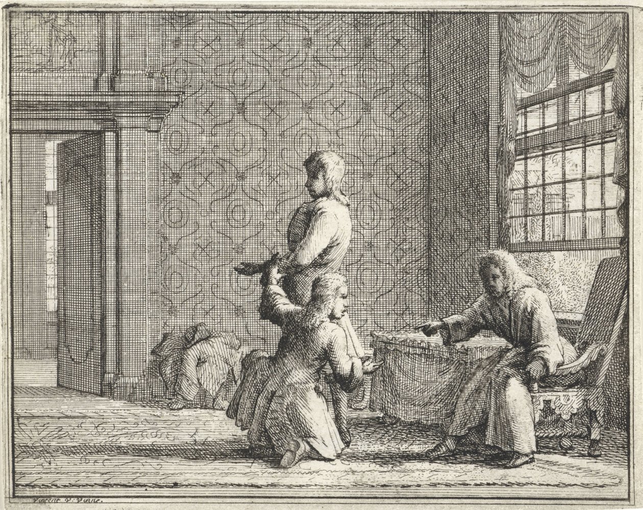 Schneider in einem Interieur von Vincent Laurensz. van der Vinne (II)