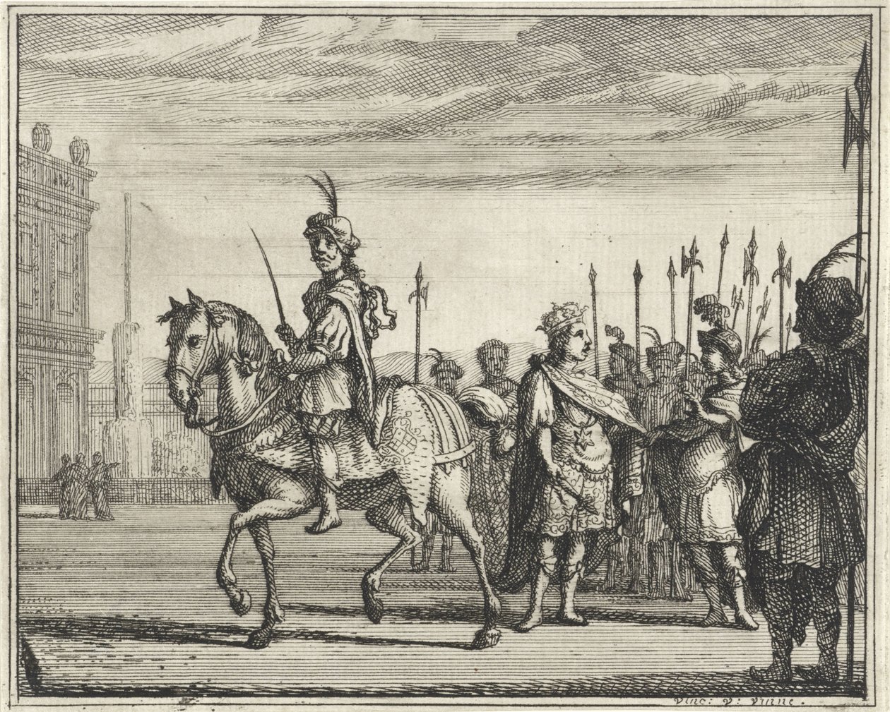 Knecht zu Pferd und König zu Fuß von Vincent Laurensz. van der Vinne (II)