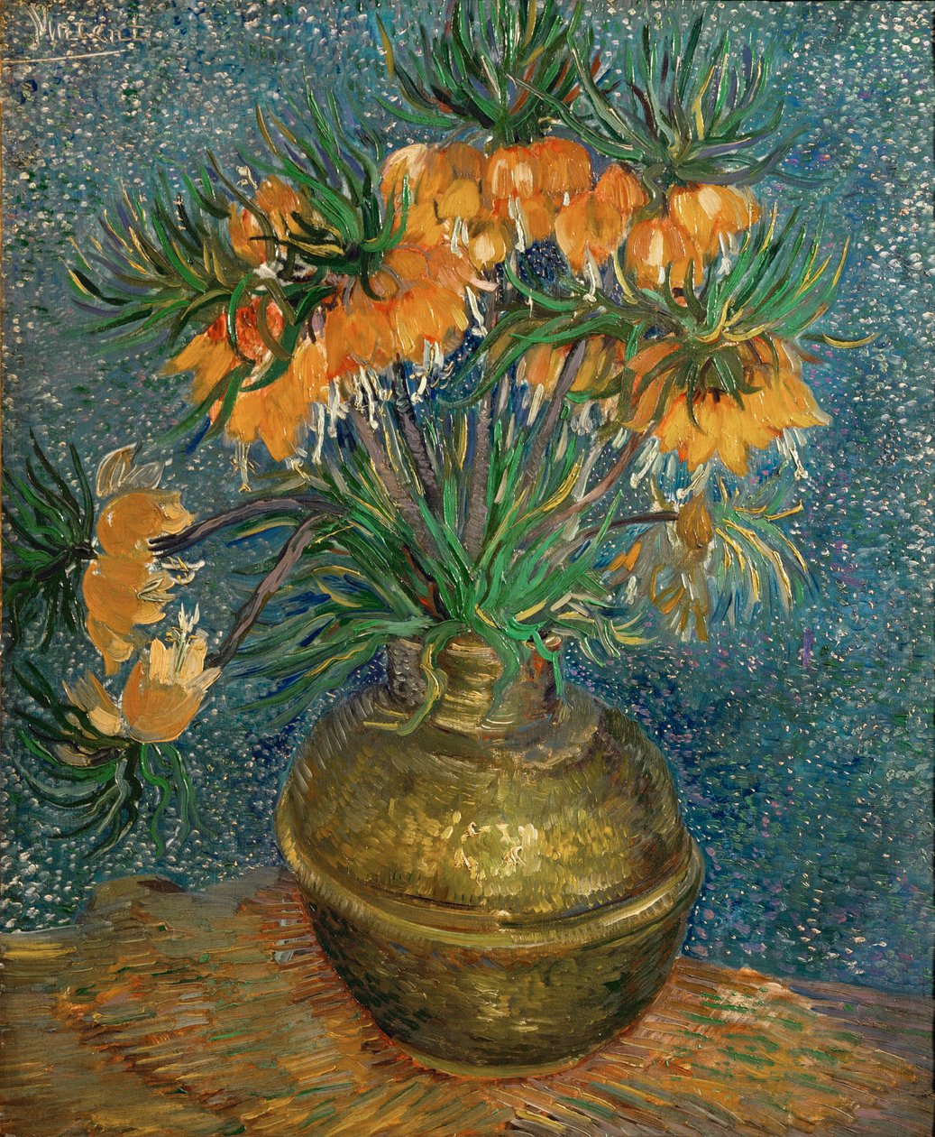 Fritillaires couronne impériale in einer Kupfervase von Vincent van Gogh