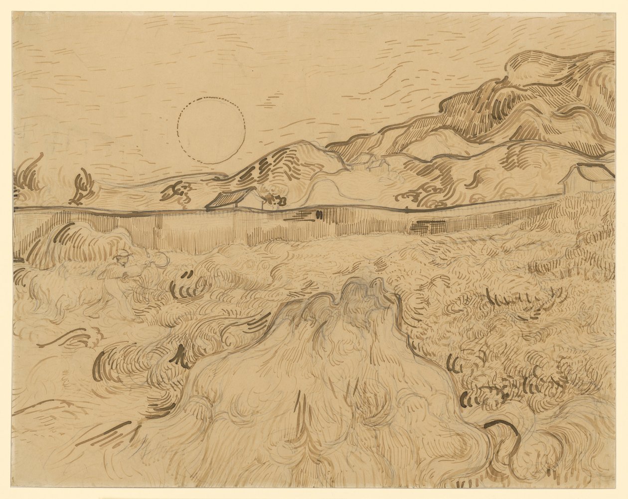 Kornfeld, der Schnitter von Vincent van Gogh