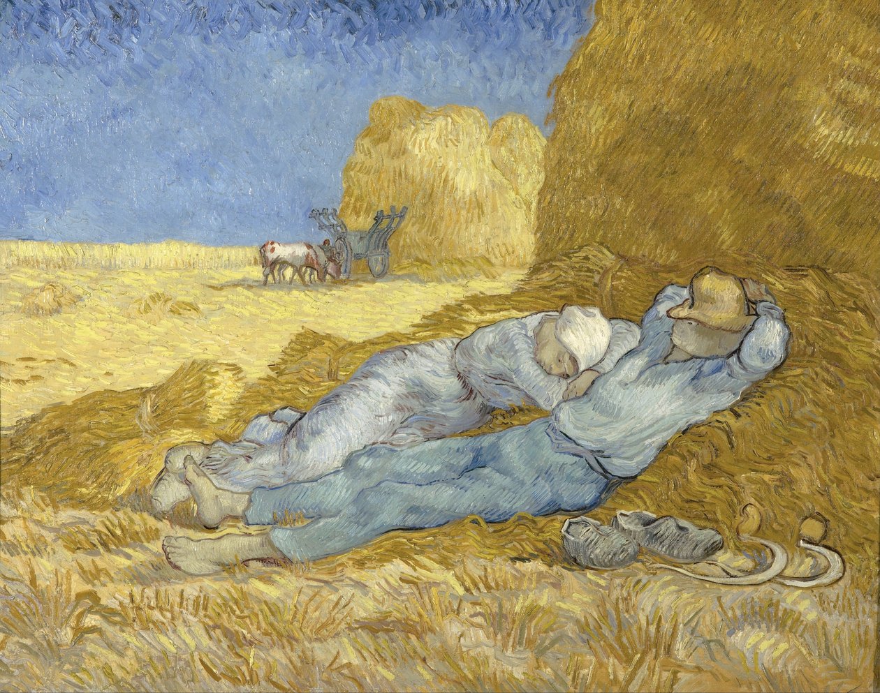Mittag - Ruhe von der Arbeit (nach Millet) von Vincent van Gogh