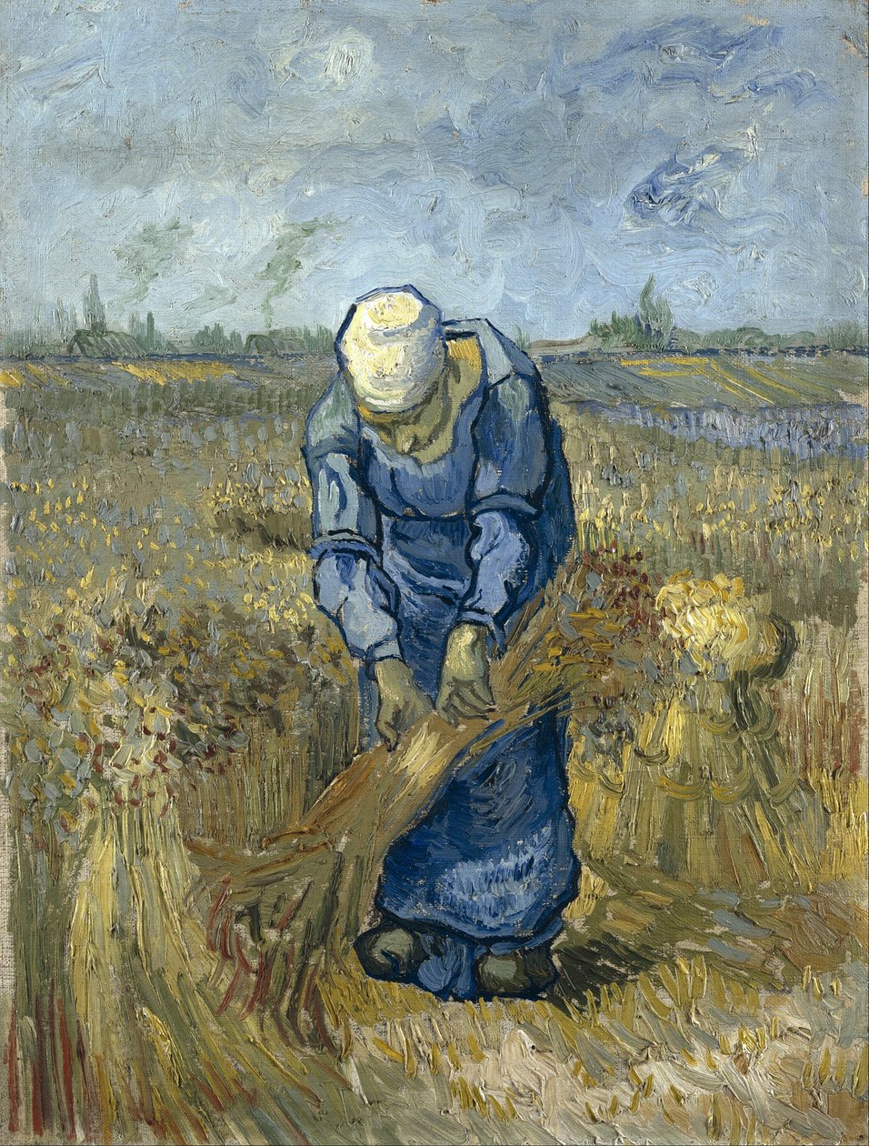 Bäuerin bindet Garben (nach Millet) von Vincent van Gogh