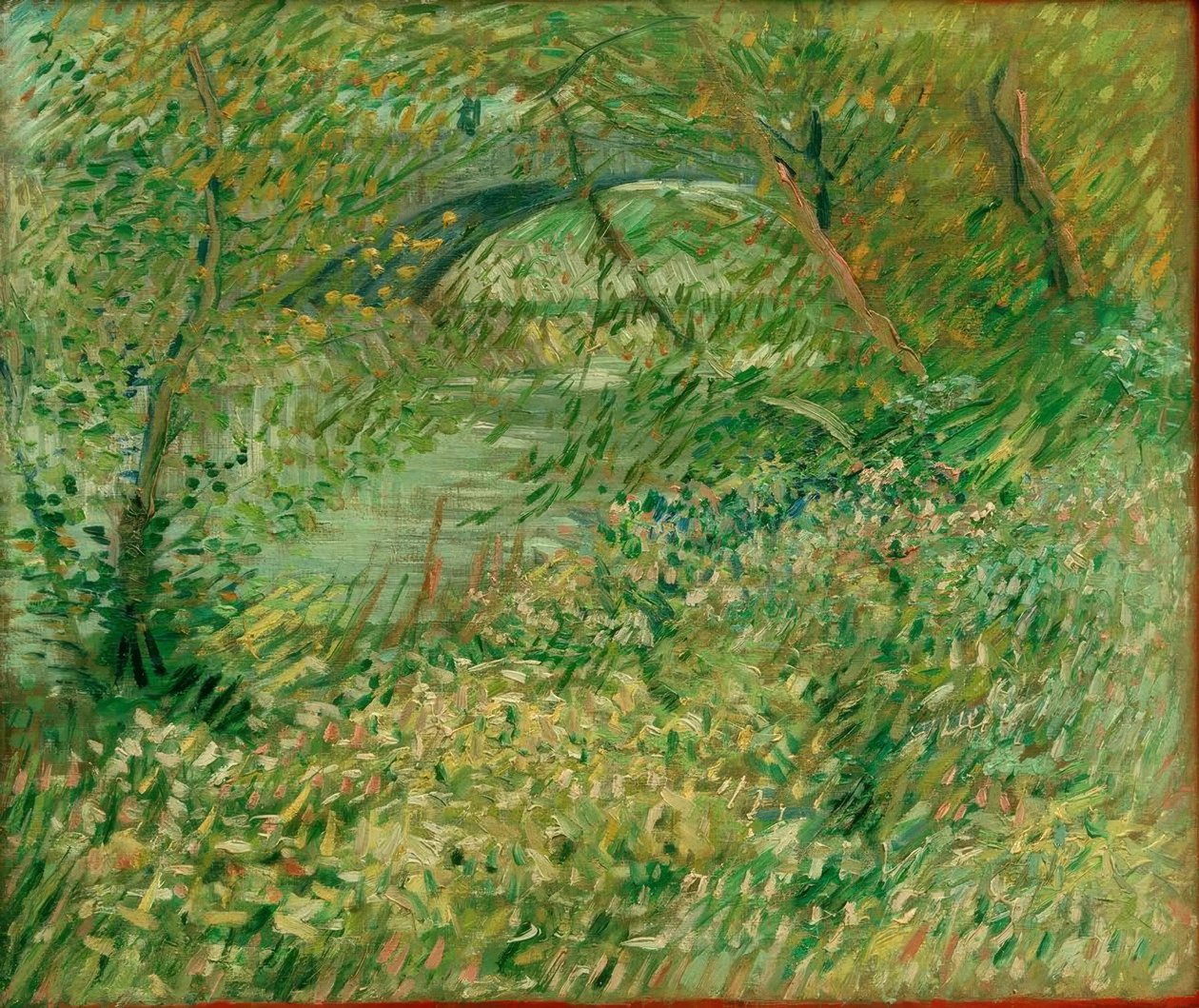 Seineufer im Frühling am Pont de Clichy von Vincent van Gogh